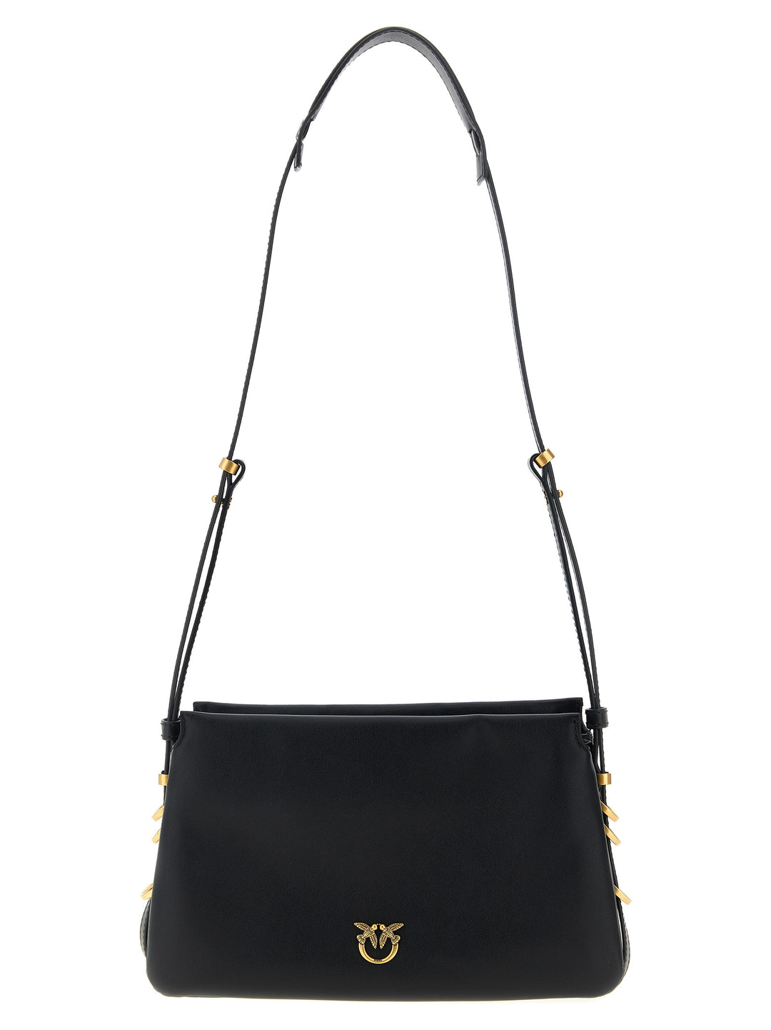 PINKO Black Calfskin Crossbody Bag