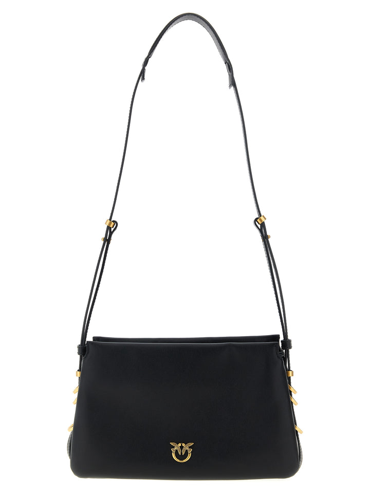 PINKO Black Calfskin Crossbody Bag