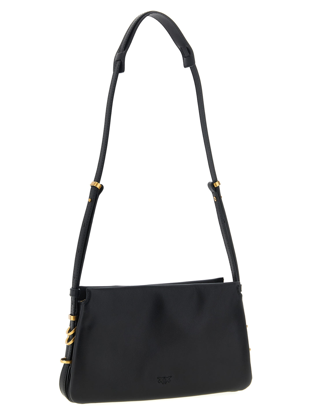 PINKO Black Calfskin Crossbody Bag