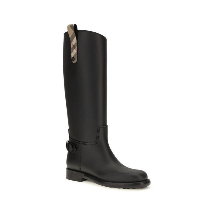 Burberry Black Polyurethane Rain Boots
