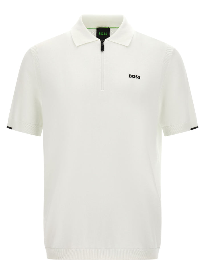 Hugo Boss White Cotton Polo Shirt