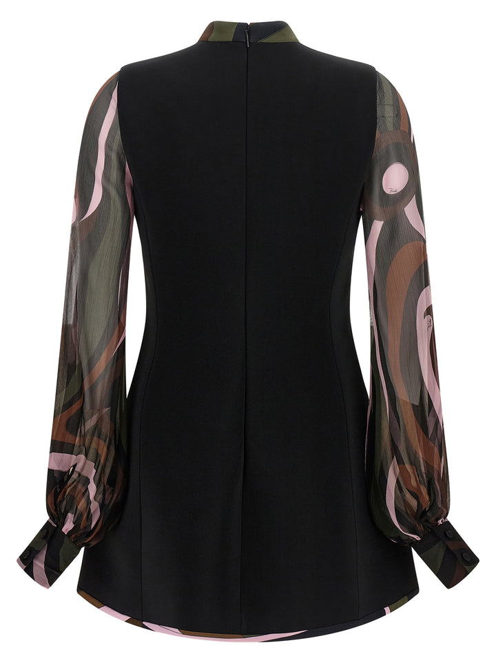 Emilio Pucci Black Viscose Short Dress