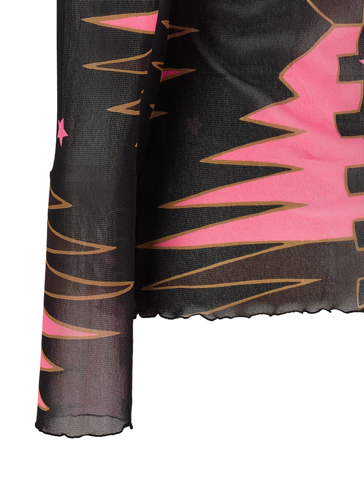 Emilio Pucci Multicolor Polyamide Long Sleeve T-Shirt