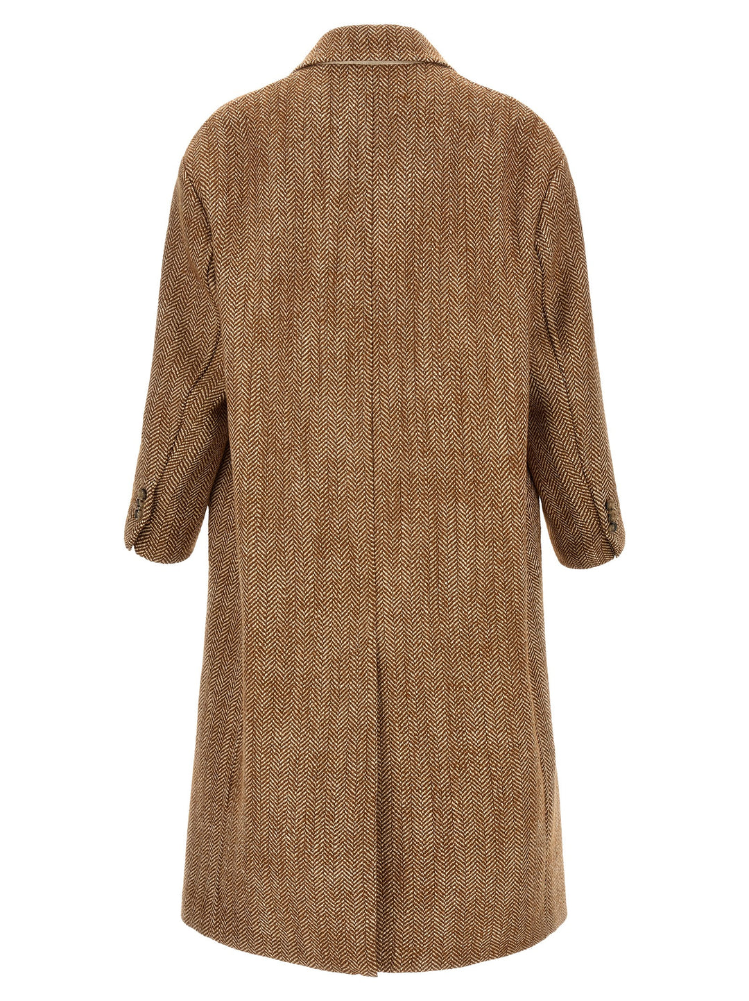 Ami Paris Brown Virgin Wool Coat