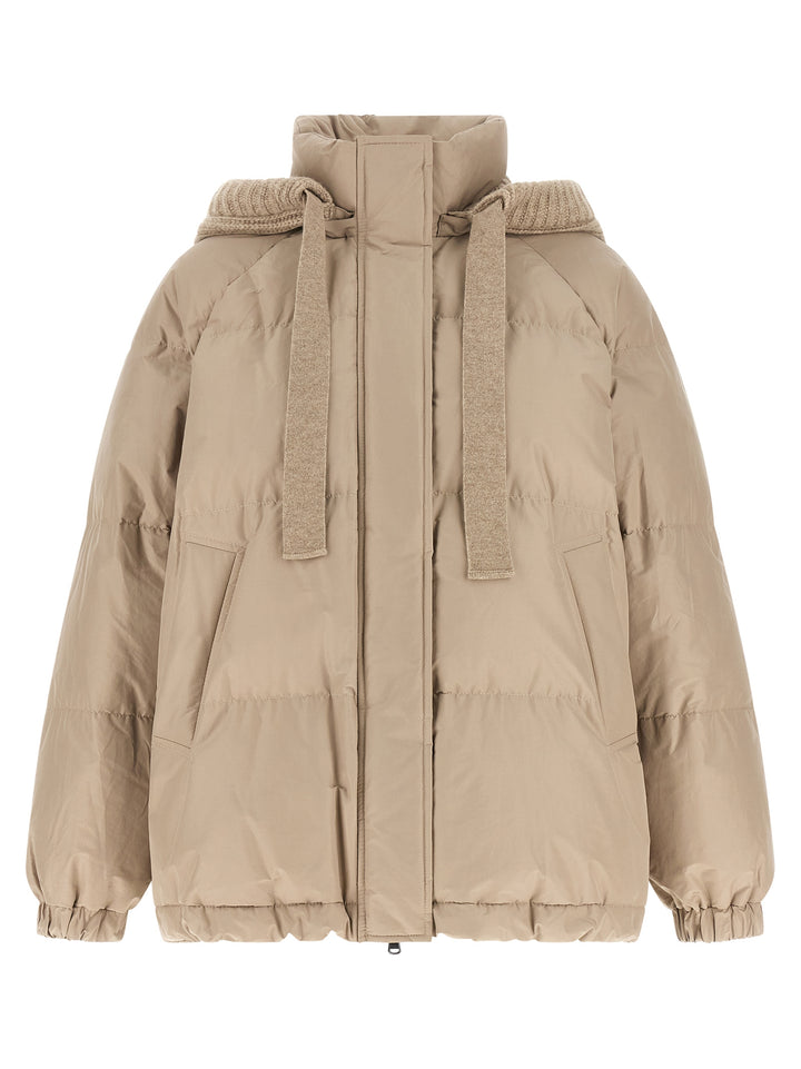 Brunello Cucinelli Beige Cotton Full-Length Jacket