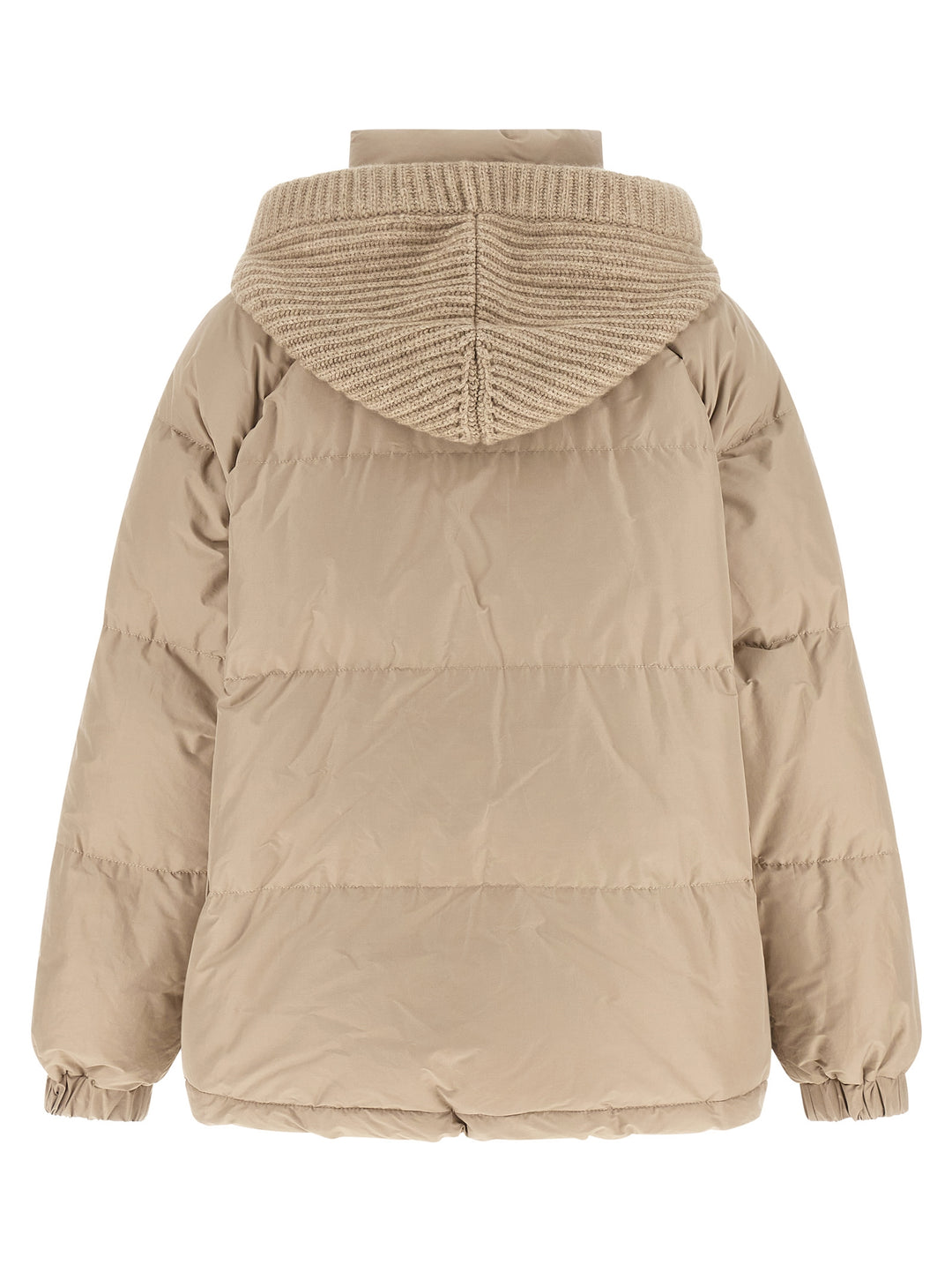 Brunello Cucinelli Beige Cotton Full-Length Jacket