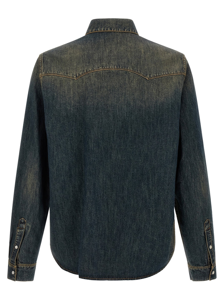 Fendi Blue Cotton Blouse
