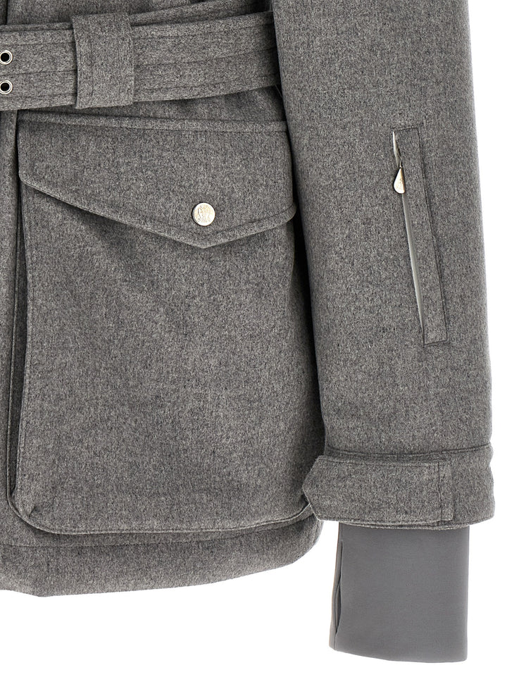 Brunello Cucinelli Gray Wool Full-Length Jacket