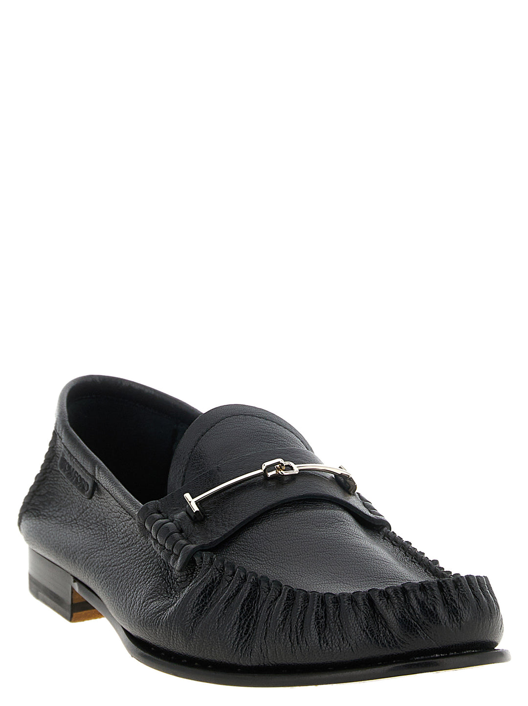Tom Ford Black Goatskin Slip-On Loafers