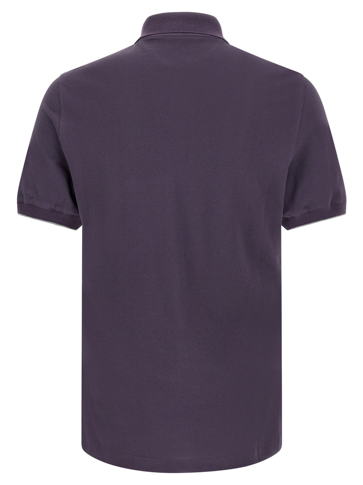 Brunello Cucinelli Purple Cotton Polo Shirt