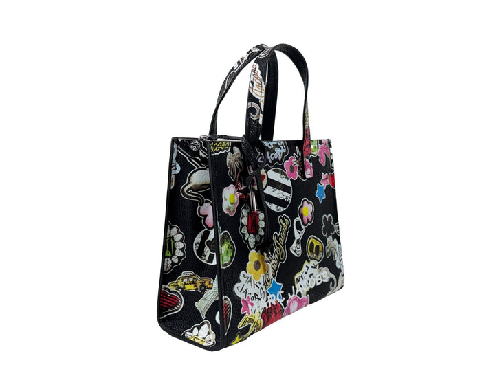 Marc Jacobs Mini Grind Black Sticker Leather Crossbody Bag