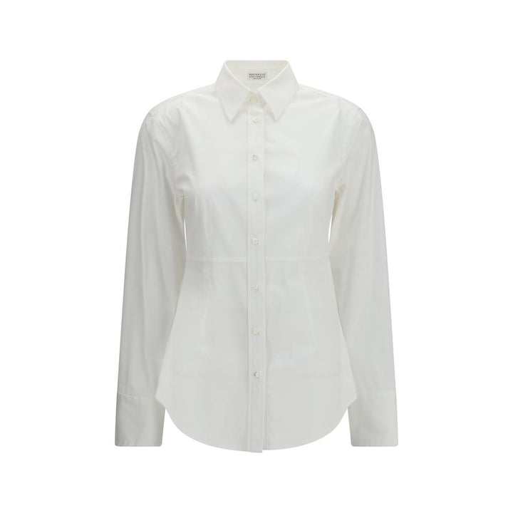 Brunello Cucinelli White Cotton Shirt