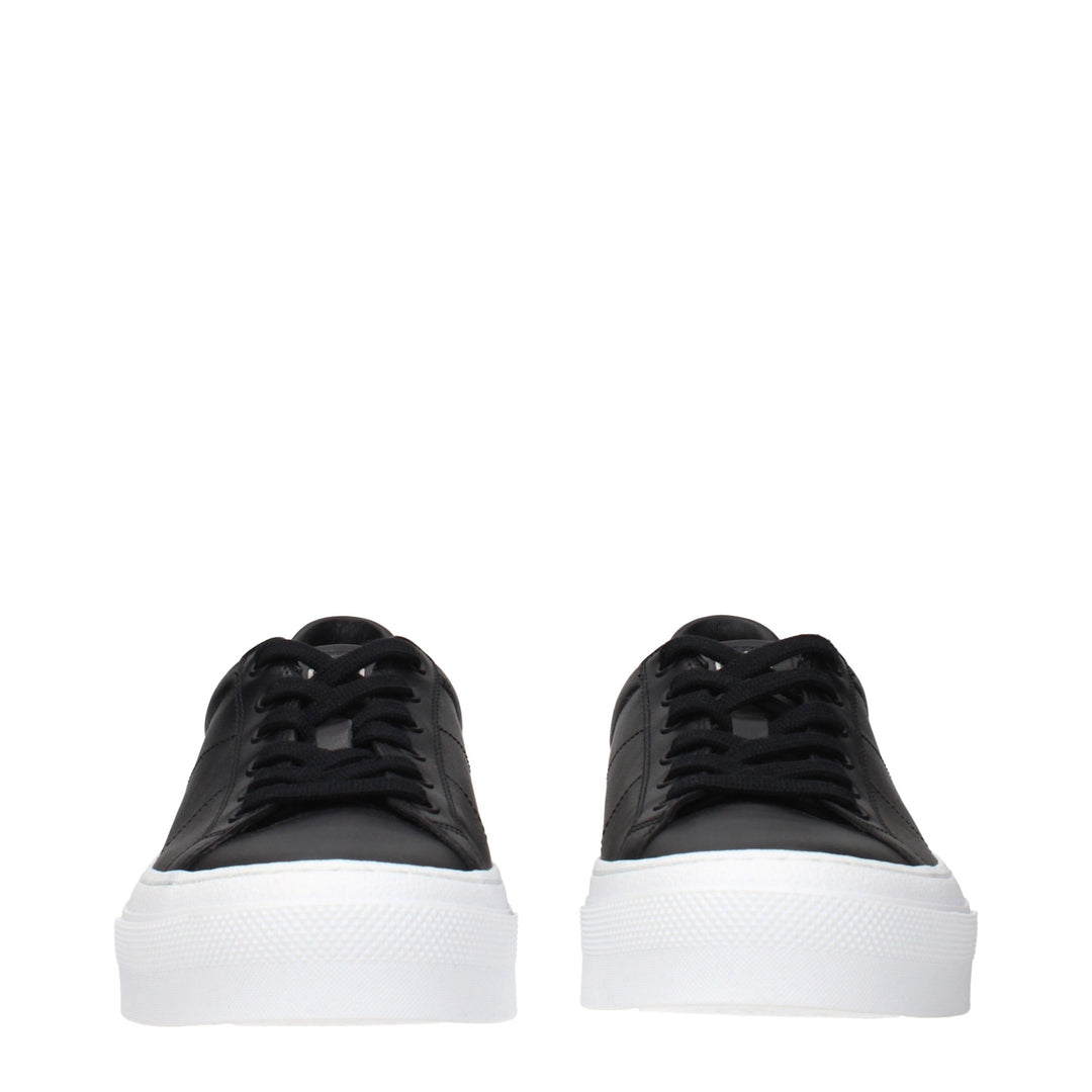Givenchy Black Leather Low Top Sneakers
