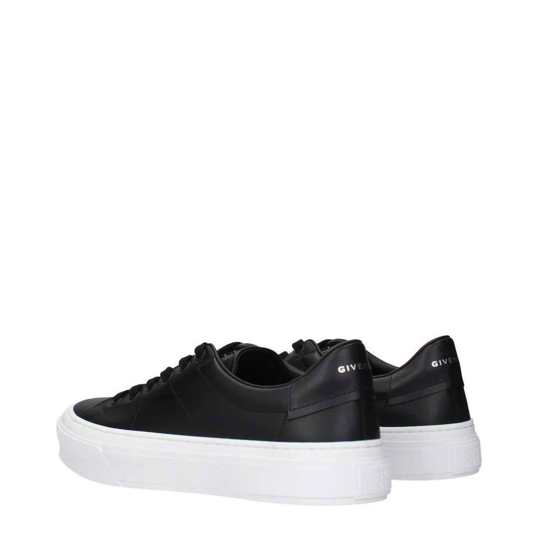 Givenchy Black Leather Low Top Sneakers