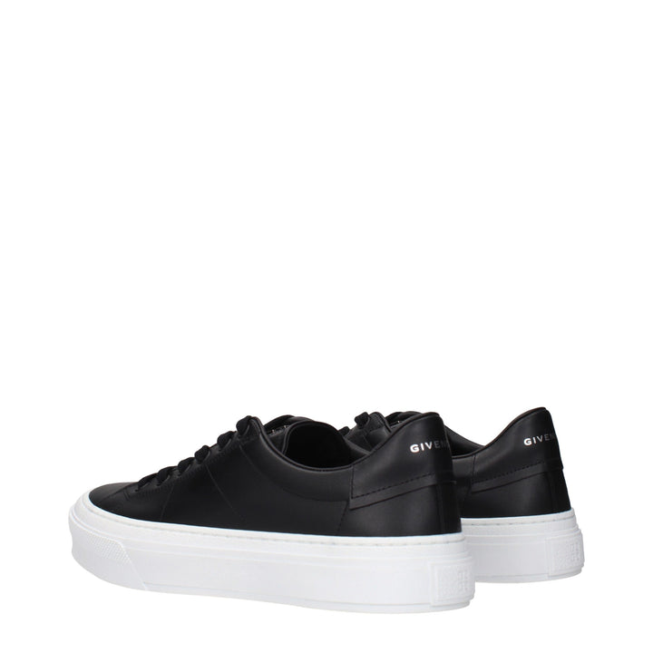 Givenchy Black Leather Low Top Sneakers