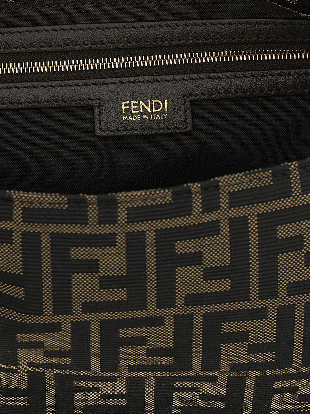 Fendi Brown Polyester Shoulder Bag