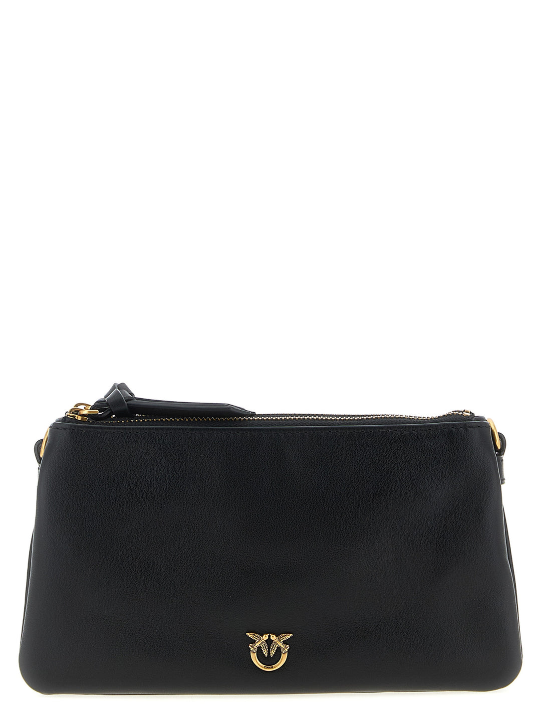PINKO Black Calfskin Crossbody Bag