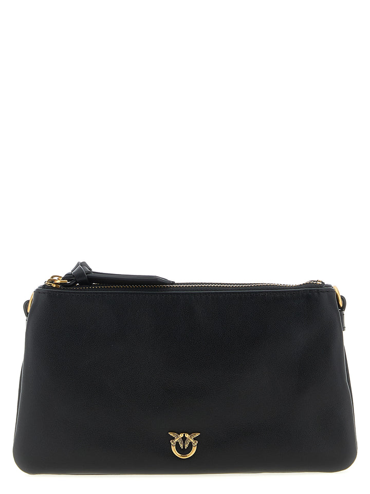 PINKO Black Calfskin Crossbody Bag