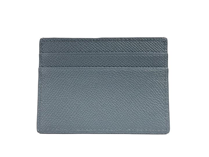 Burberry Sandon Business Small Grey Grained Leather Card Case Wallet