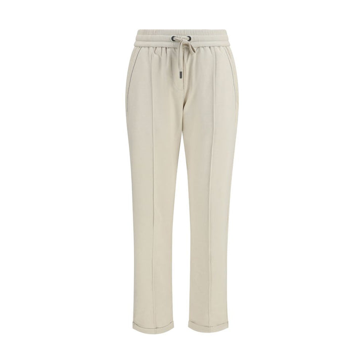 Brunello Cucinelli Beige Cotton Joggers (Workout Pants)