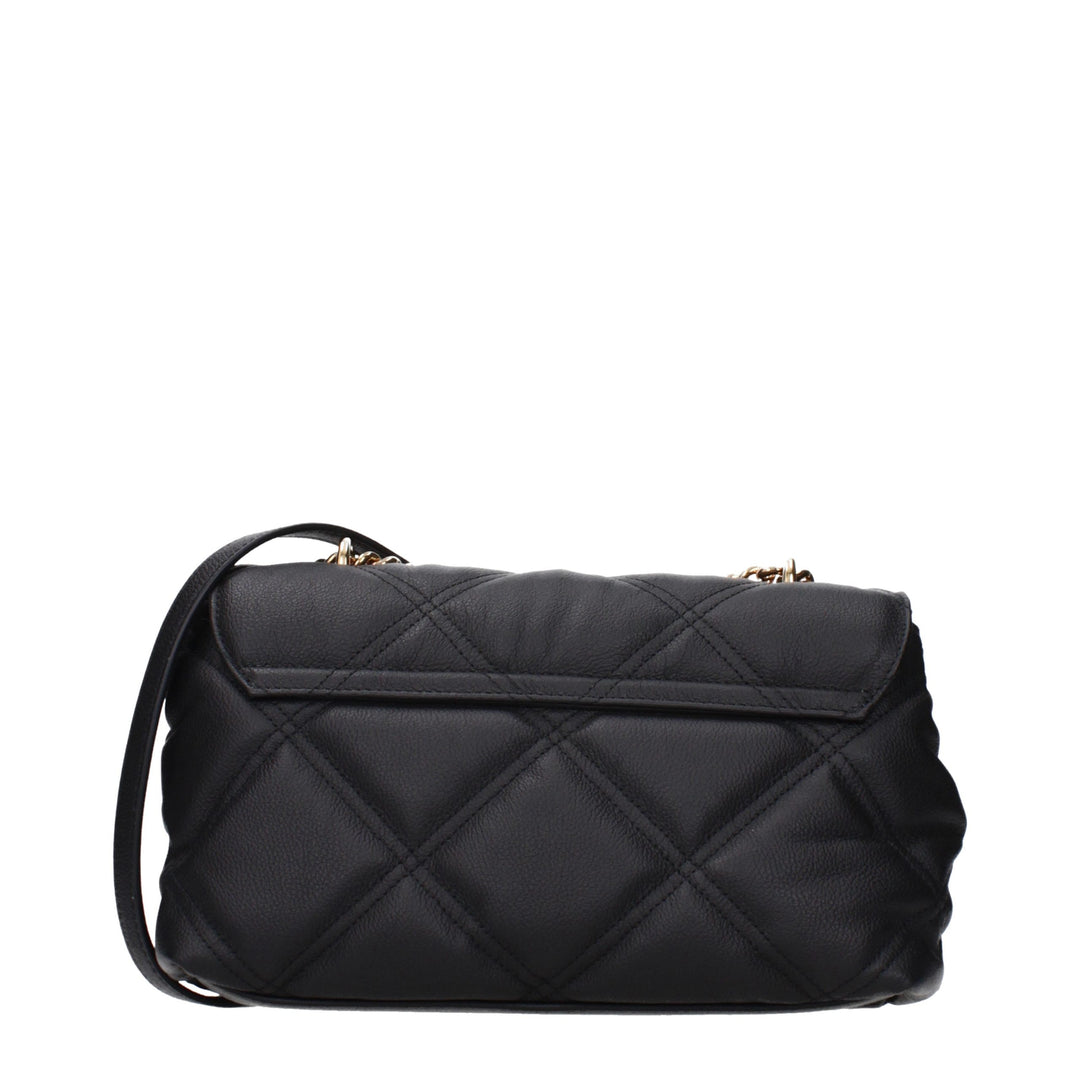 Versace Black Leather Shoulder Bag