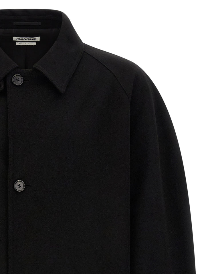 Jil Sander Black Wool Coat