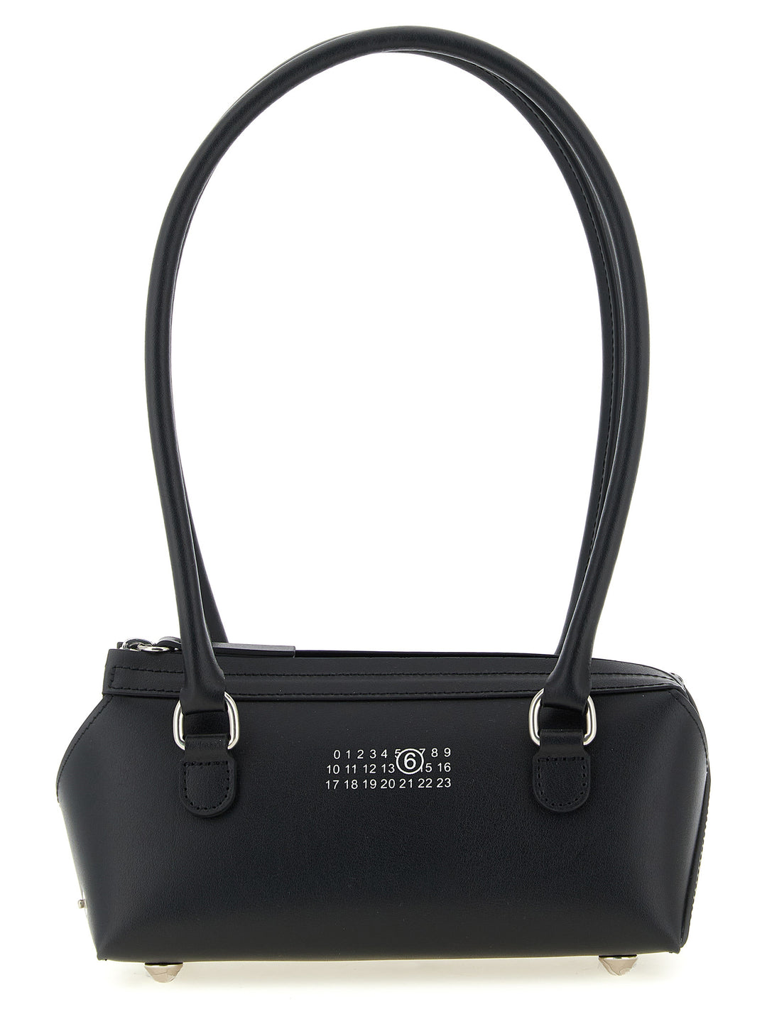 MM6 Maison Margiela Black Cowhide Shoulder Bag