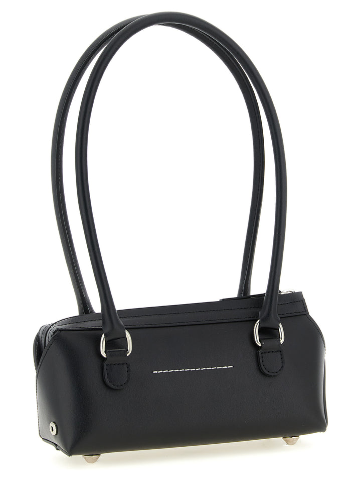 MM6 Maison Margiela Black Cowhide Shoulder Bag