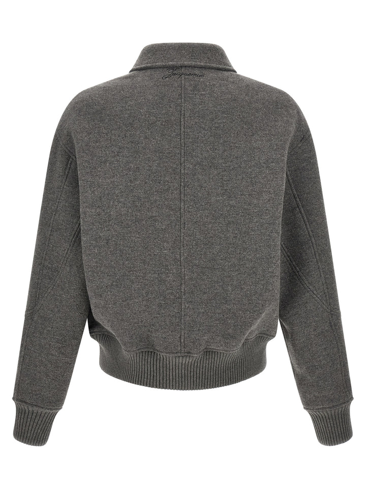 Jacquemus Gray Virgin Wool Bomber