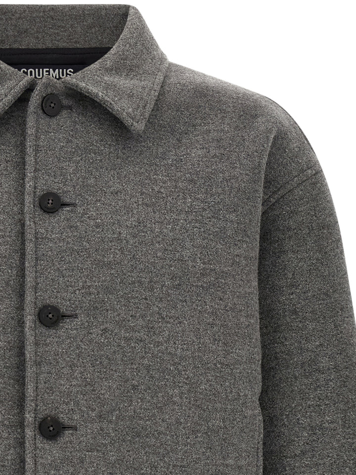 Jacquemus Gray Virgin Wool Bomber