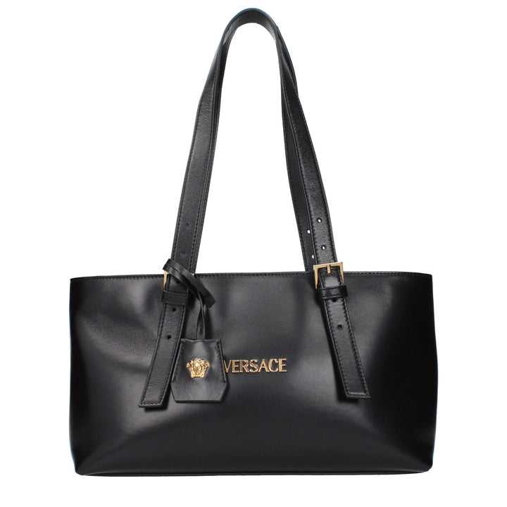 Versace Black Leather Shoulder Bag