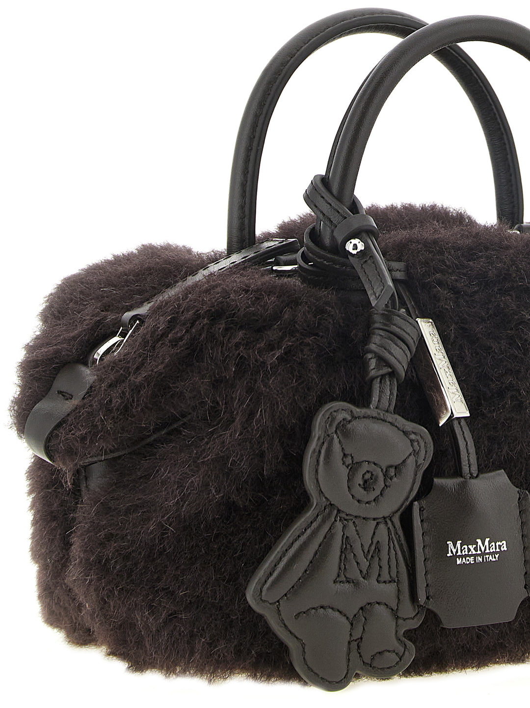 Max Mara Brown Alpaca Leather Handbag