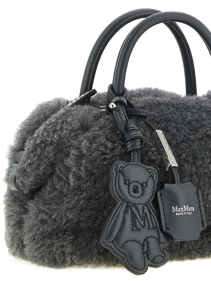 Max Mara Gray Virgin Wool Handbag