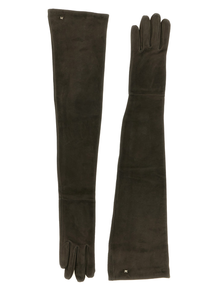 Max Mara Brown Lamb Leather Gloves