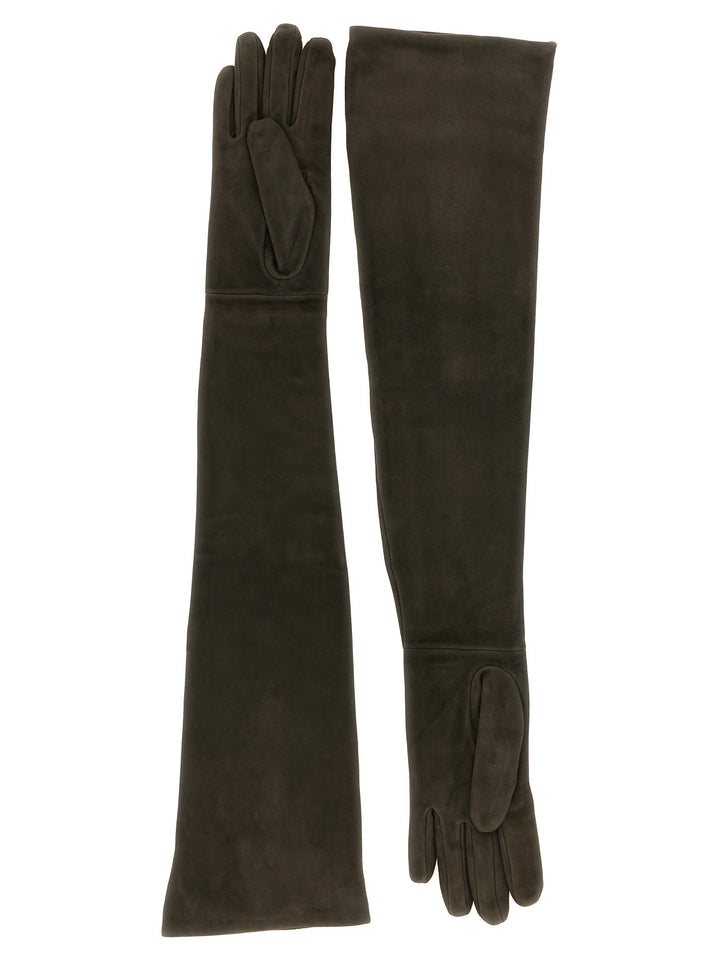 Max Mara Brown Lamb Leather Gloves