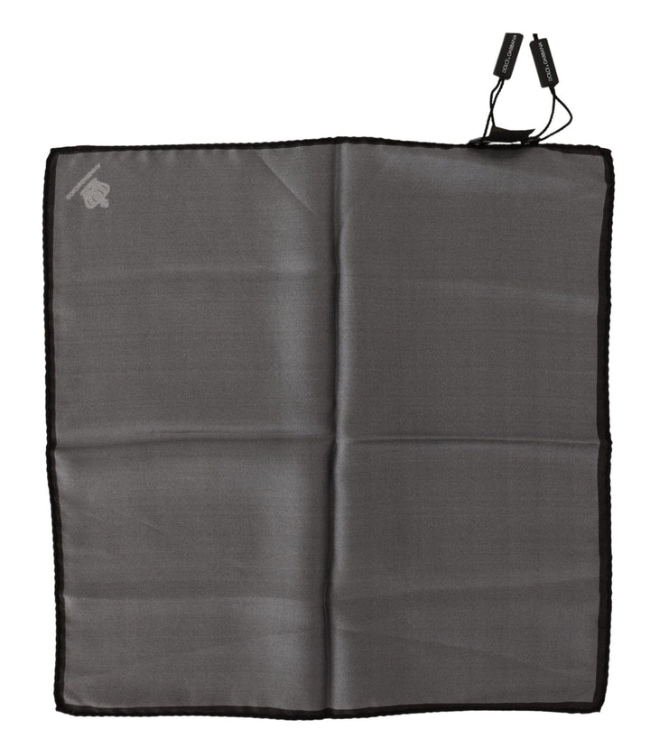 Dolce & Gabbana Gray 100% Silk Square Handkerchief Gray 100% Silk Square Handkerchief
