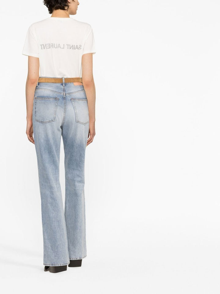 Saint Laurent Reverse Logo Print T-shirt