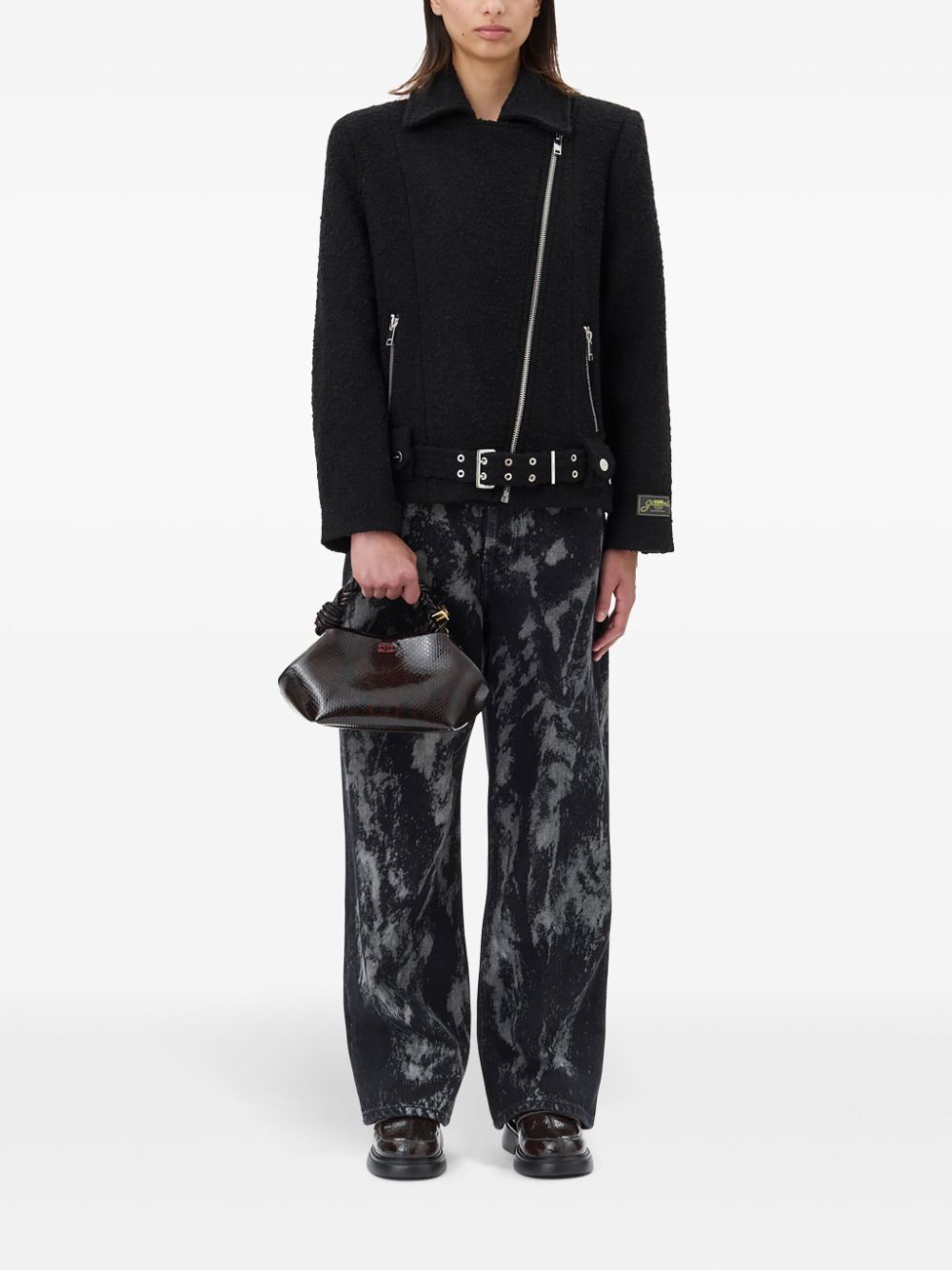 Ganni Textured Boucle Wool Jacket