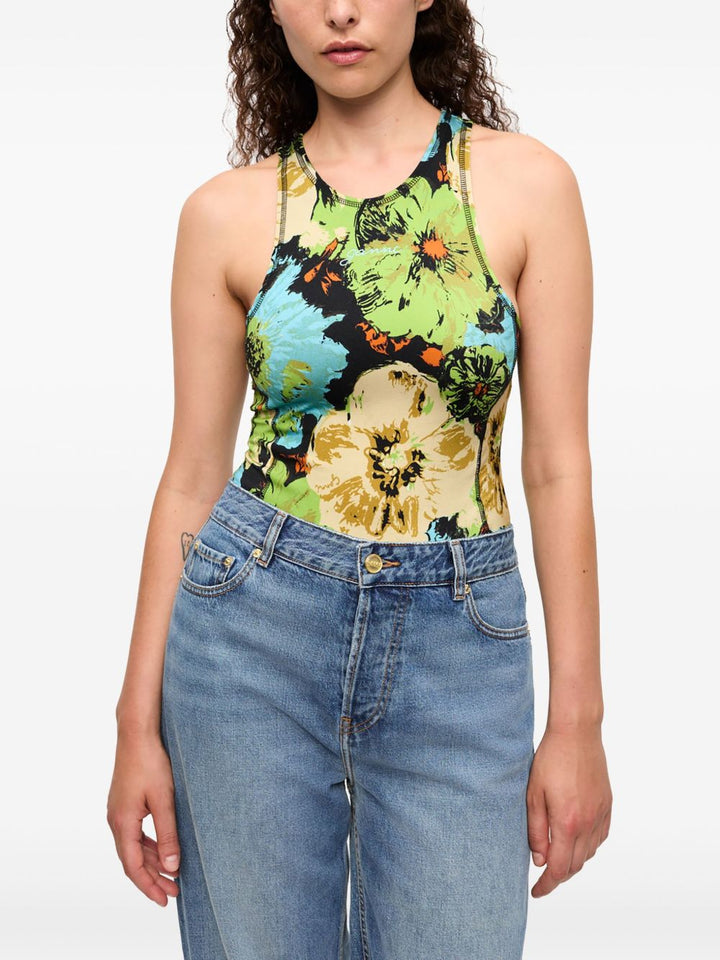 Ganni floral-print Bodysuit