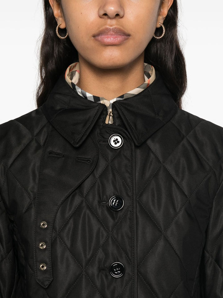 Burberry Tailored jacket with quilted high collar
