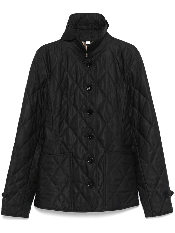 Burberry Tailored jacket with quilted high collar