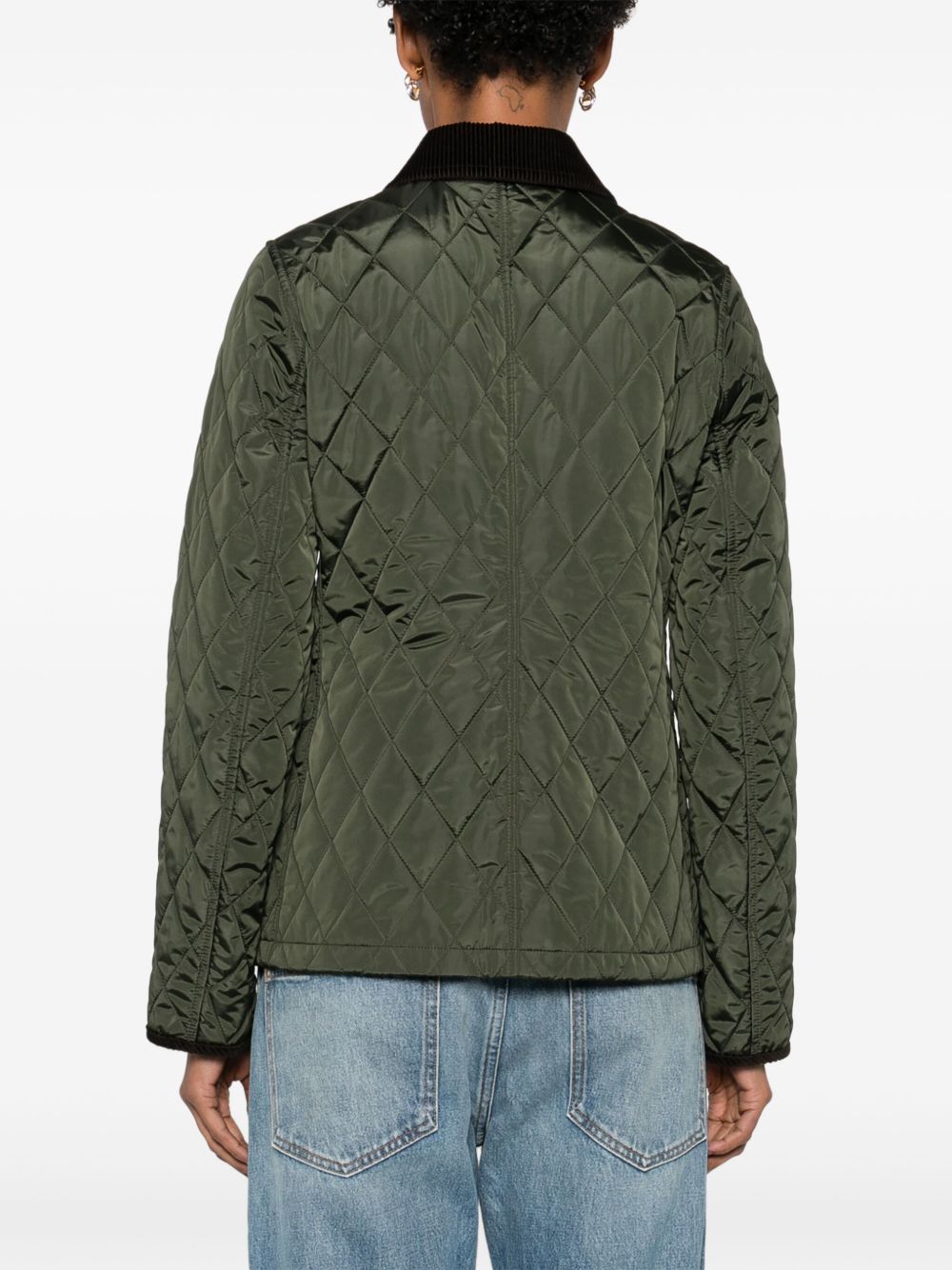 Burberry Quilted blazer corduroy collar