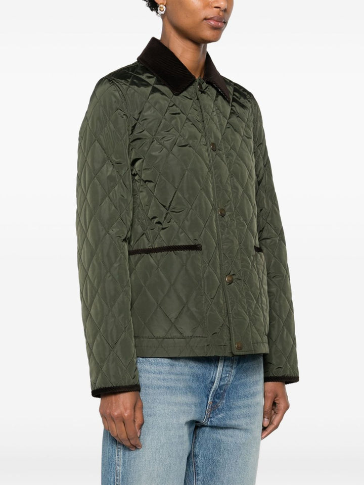 Burberry Quilted blazer corduroy collar