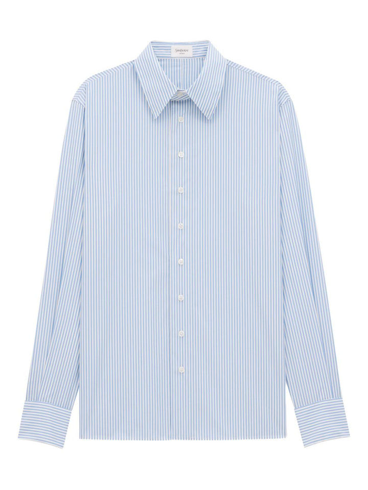 Saint Laurent striped oxford cotton shirt
