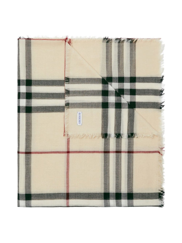 Burberry Check wool scarf