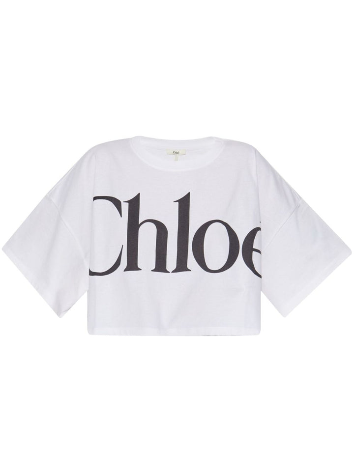 Chloé Logo-print crop top