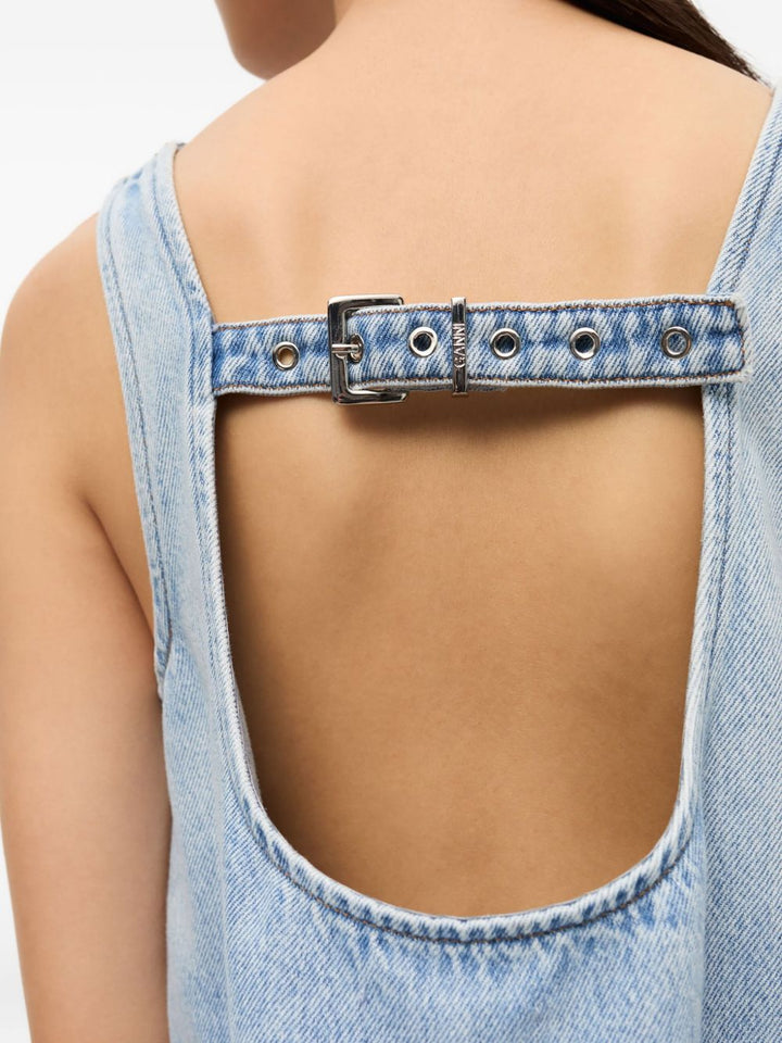 GANNI Top Clear Blue