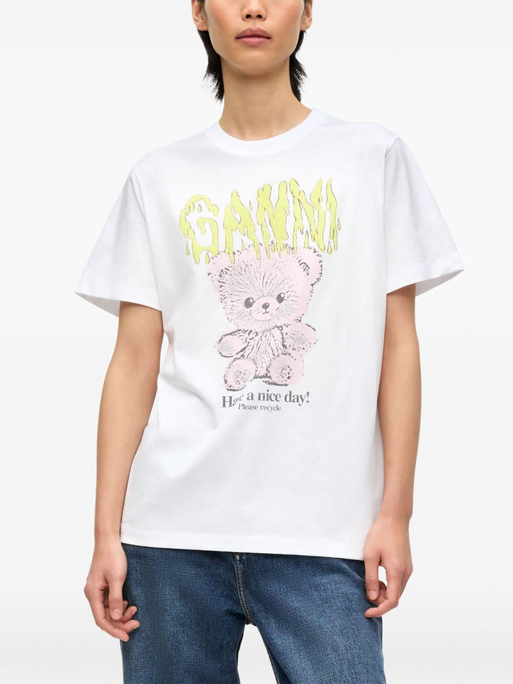 GANNI T-shirts and Polos White