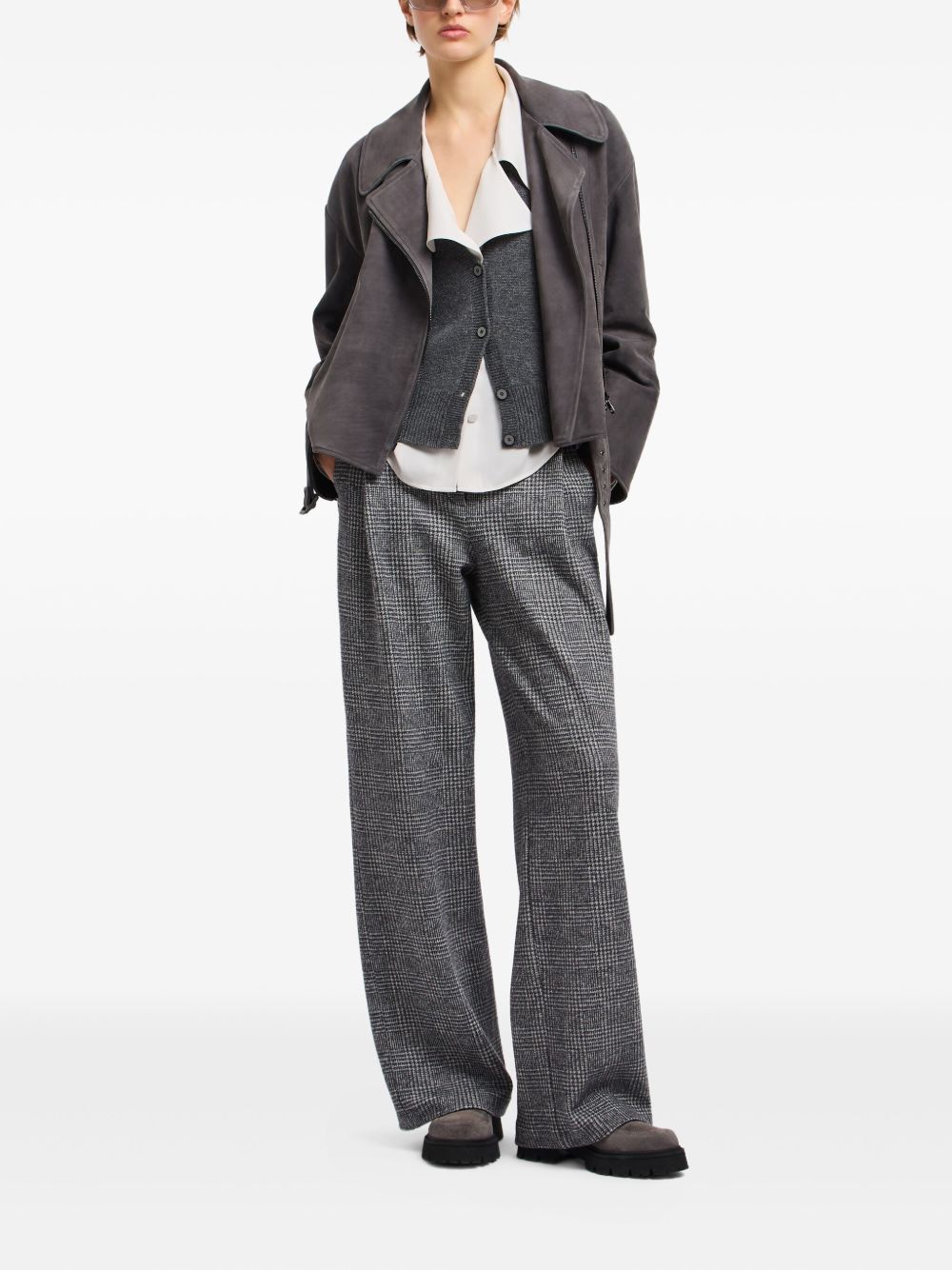 Emporio Armani Icon Nubuck Calfskin Biker Jacket