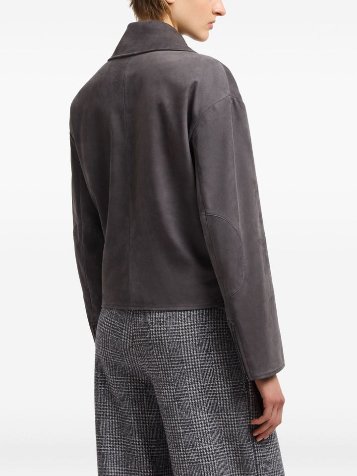 Emporio Armani Icon Nubuck Calfskin Biker Jacket